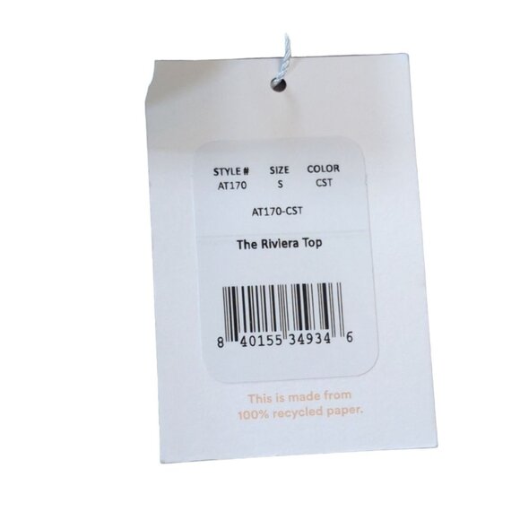 Andie Swim The Riviera Top Bright Blue Eco Nylon Size Small - Picture 5 of 10